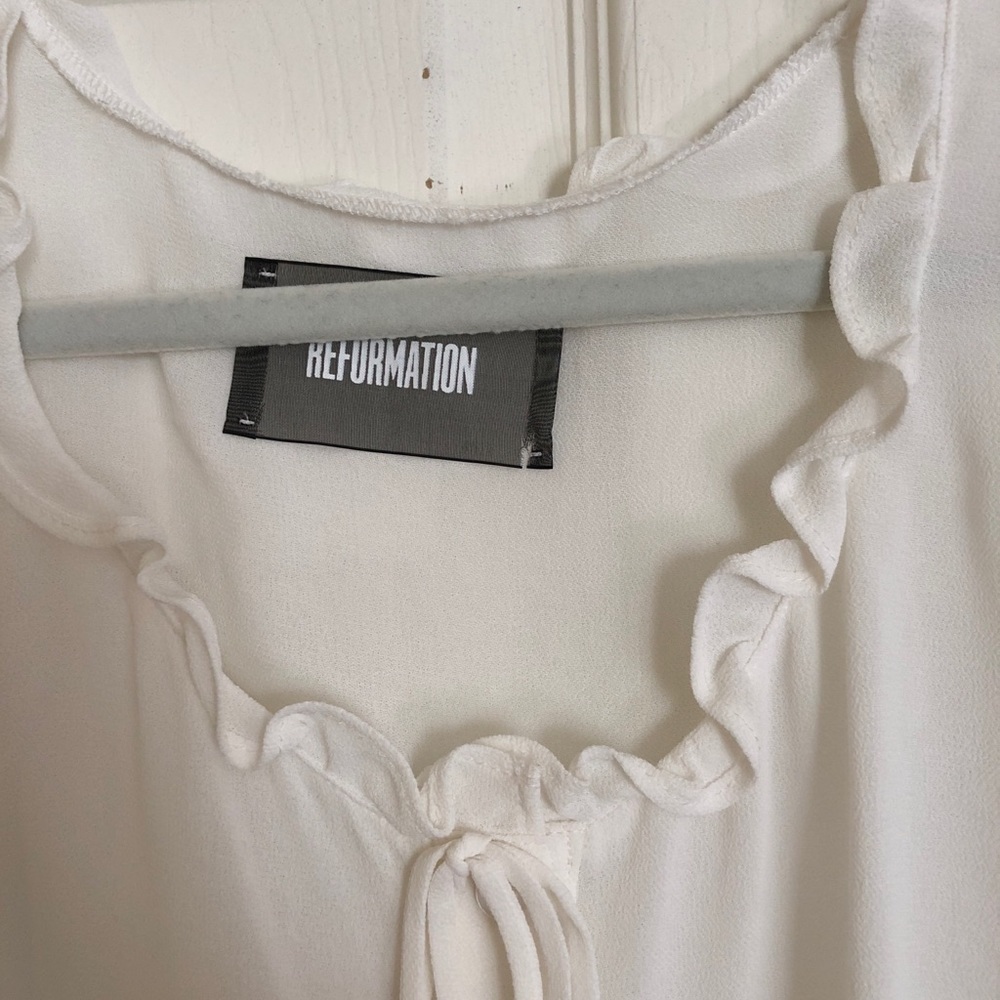 Reformation ruffle French girl top - Picture 2 of 4
